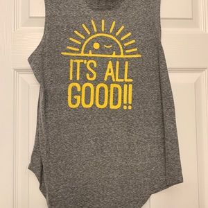 Gray knit tank top